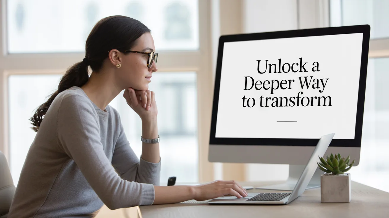Woman discovering deeper transformation through Inner Influencing