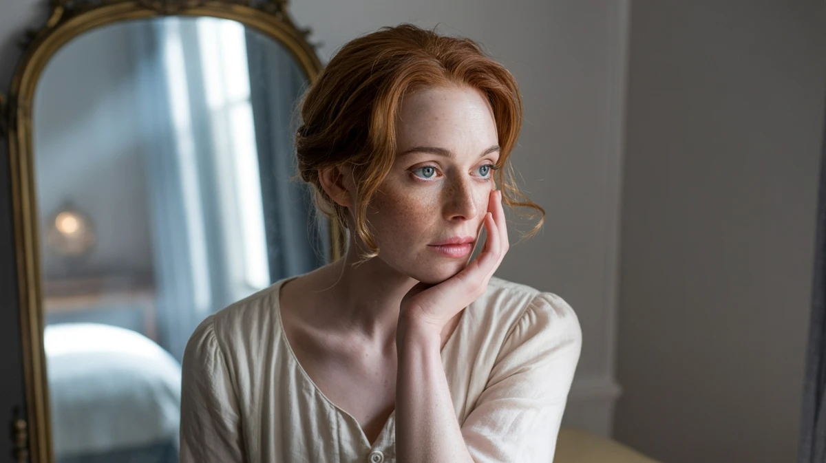 Woman overcoming embarrassment and finding confidence