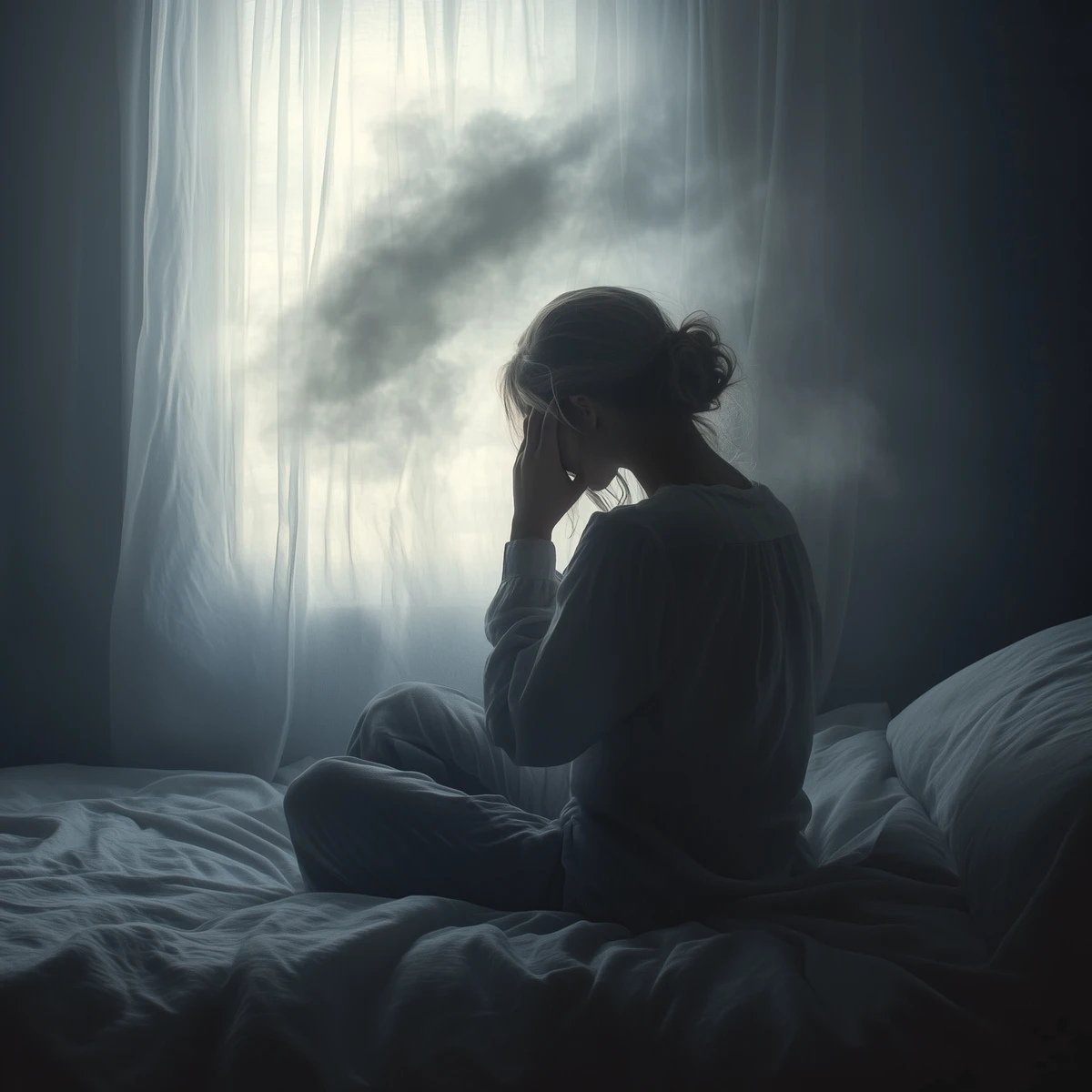 Woman experiencing chronic sadness and emotional heaviness